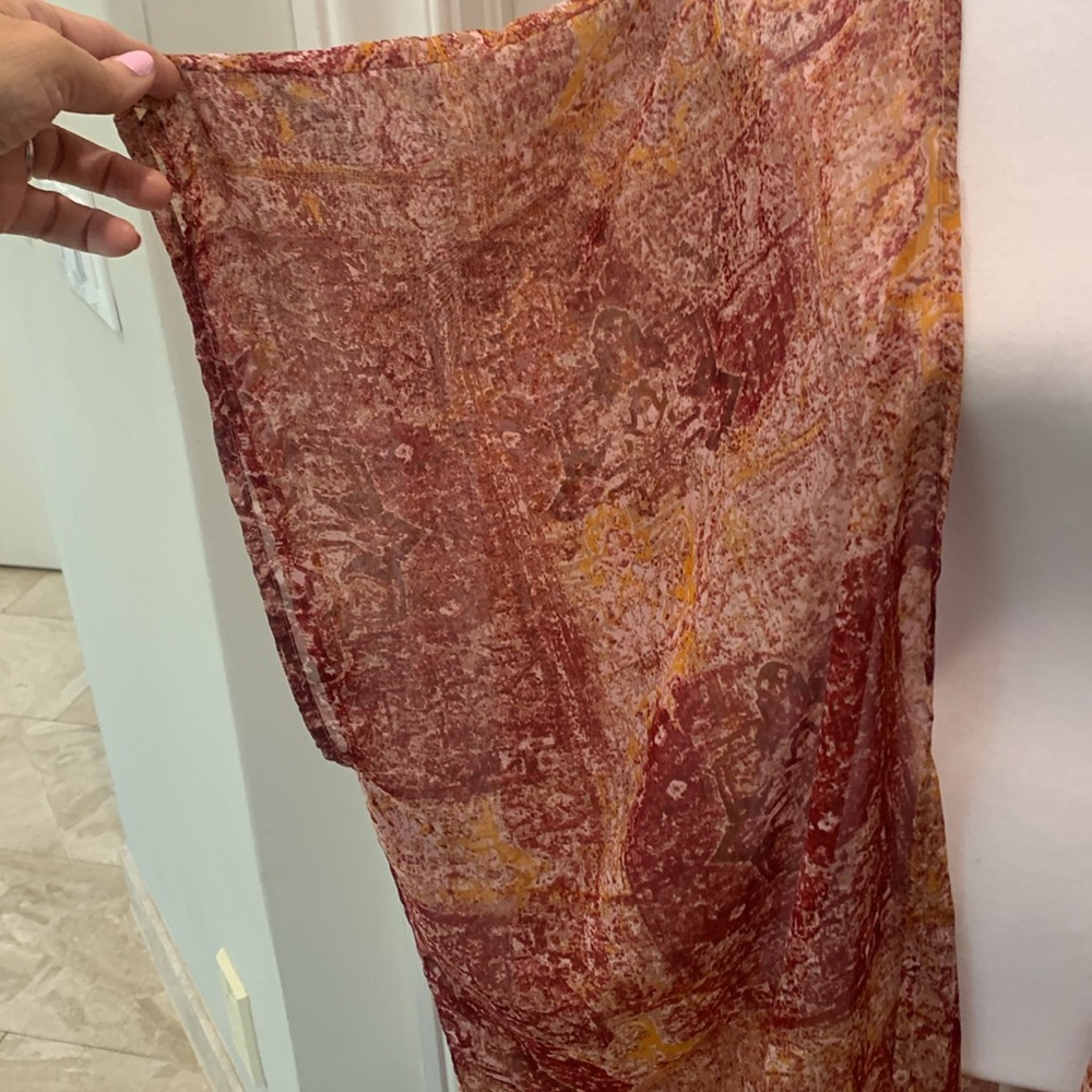 Multi Color Abstract Design Kimono - image 2